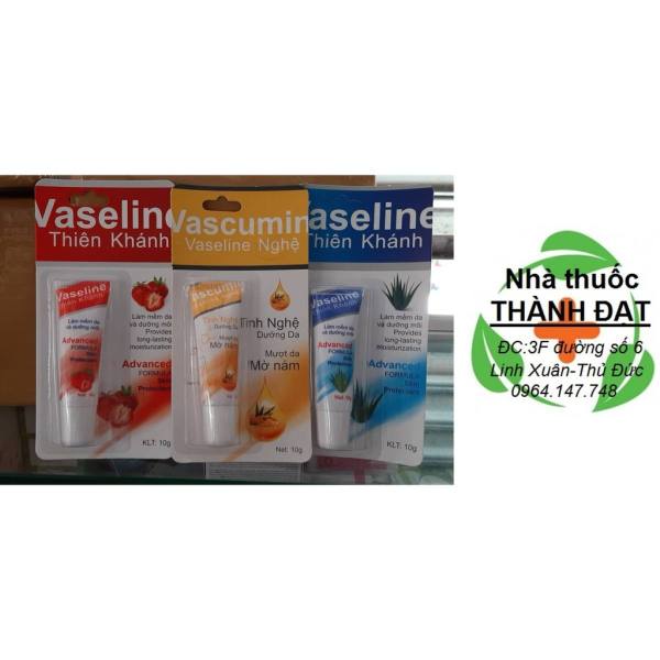 [Lấy mã giảm thêm 30%]Vaselin thiên khánh hương dâu nha đam vascumin nghệ tube 10gr vaseline
