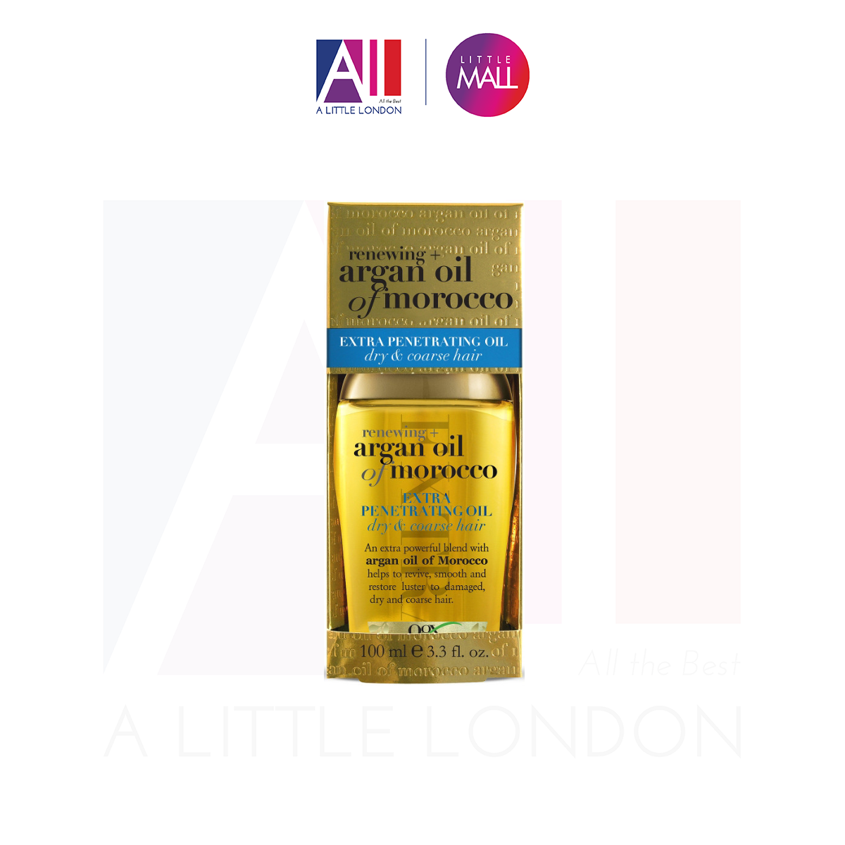 Dầu dưỡng tóc OGX Argan Oil Of Morocco Extra Penetrating Oil 100ml (Bill Anh)