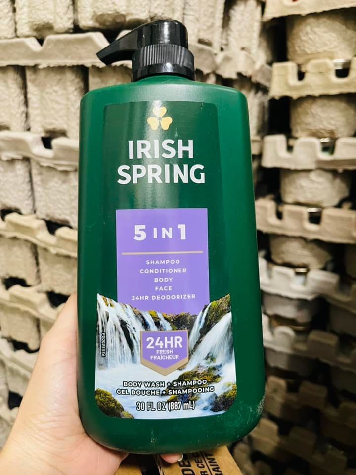 (TRỌN BÔ) SỮA TẮM GỘI IRISH SPRING CỦA MỸ 887ML VÀ 946ML