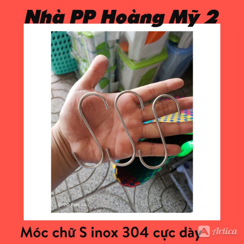Móc treo đồ inox hình chữ s inox 304