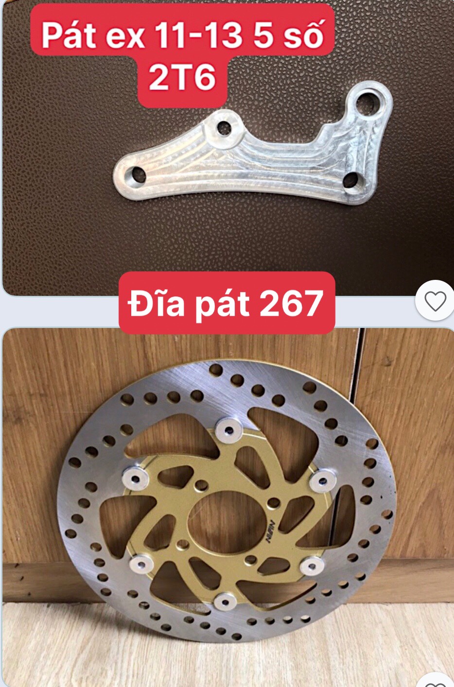 PÁT ĐĨA YAZ KOZI 245MM 267MM EXCITER 135 VÀ 150 GẮN ZIN THEO HEO PHUỘC ZIN KHÔNG CHẾ CHÁO