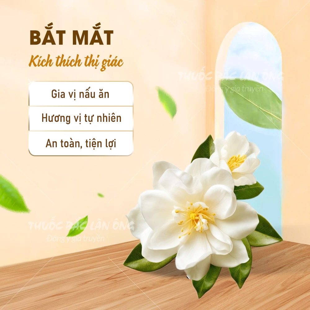 Bột hoa nhài 500g, bột hoa lài, nguyên chất, thơm mịn, dùng pha uống, đắp mặt dưỡng da - Lãn Ông