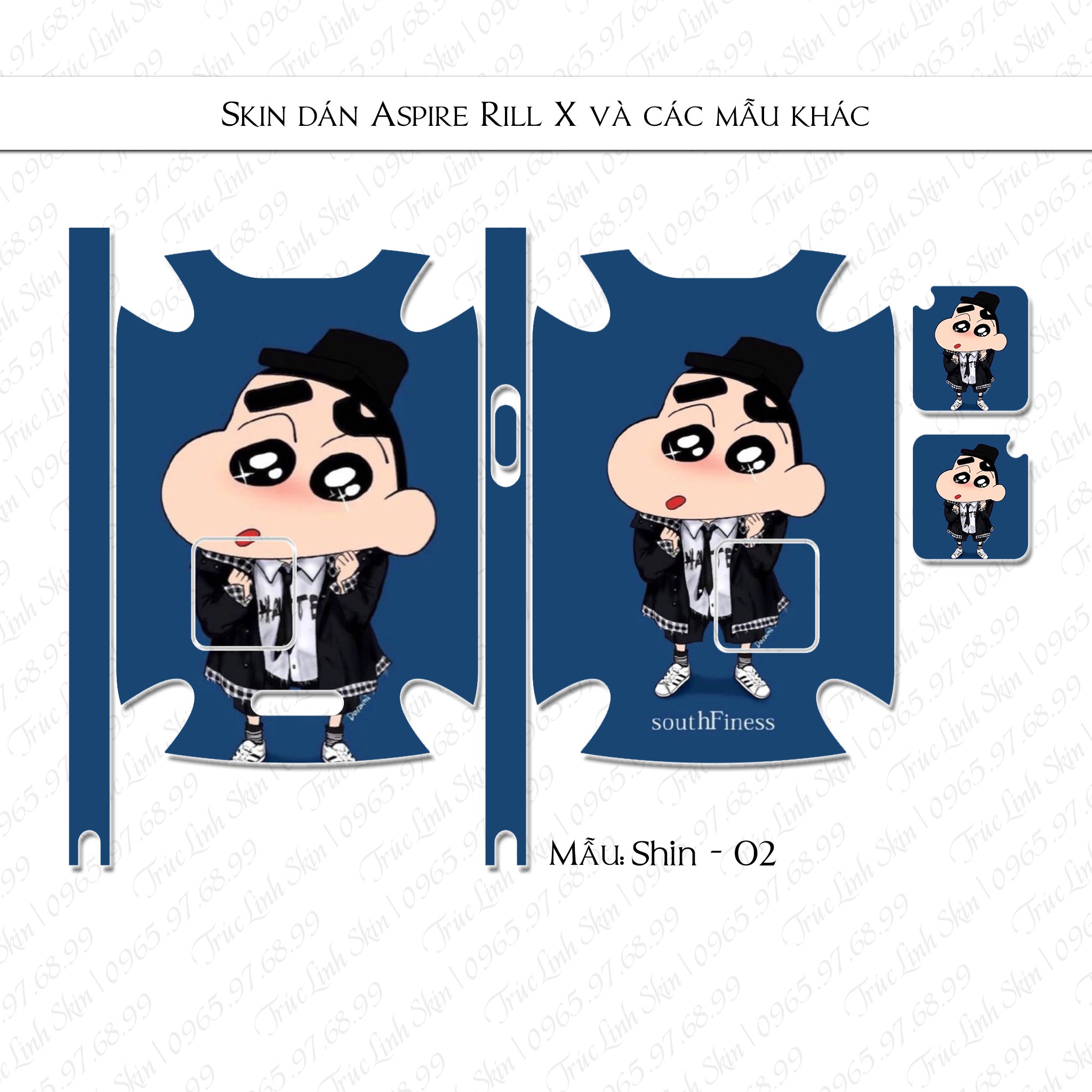 Miếng dán skin cho Riil X mẫu Shin 02 (decal dễ dán, đã cắt sẵn)
