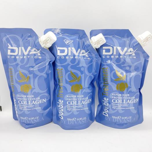 Voudioty Keratin X9 Biotin Collagen Shampoo and Conditioner Bottle - Nourishes Soft and Smooth Hair, Restores Damage 500ml
