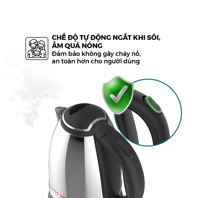 [HB Gift] [Hàng Tặng Không Bán] Ấm Siêu Tốc 1.5L SunHouse Happy Time HTD1055