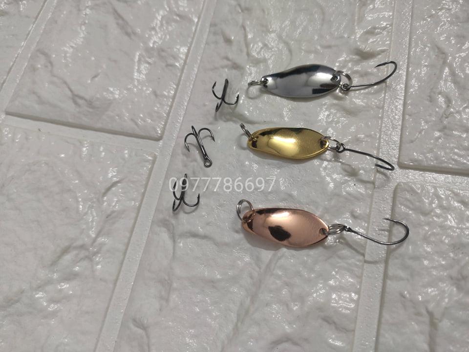 combo 3 mồi thìa 2.2g kèm lưỡi 3 tiêu