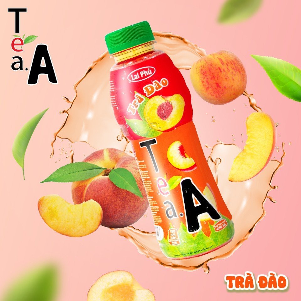 Trà Đào Tea.A chai 450ml (Thùng 24 chai)