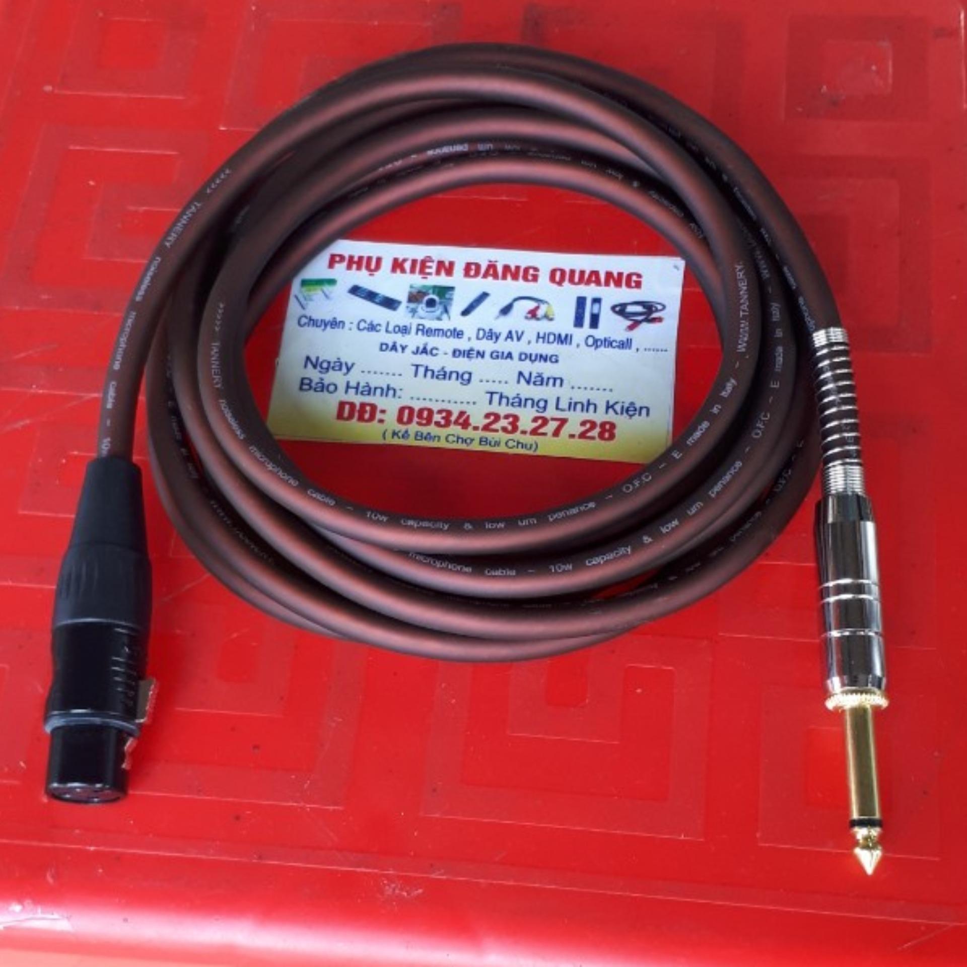 Dây micro italy dài 5m jack tốt chân đồng