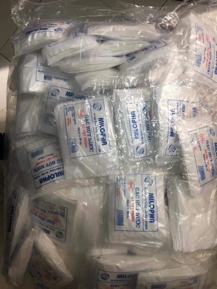 Gạc phẫu thuật , 1 gói 10 miếng