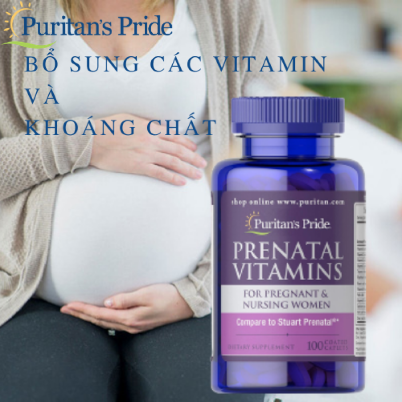Vitamin tổng hợp cho bà bầu, dinh dưỡng cho phụ nữ mang thai và sau sinh Prenatal Vitamins (HSD: 01/22) cao cấp