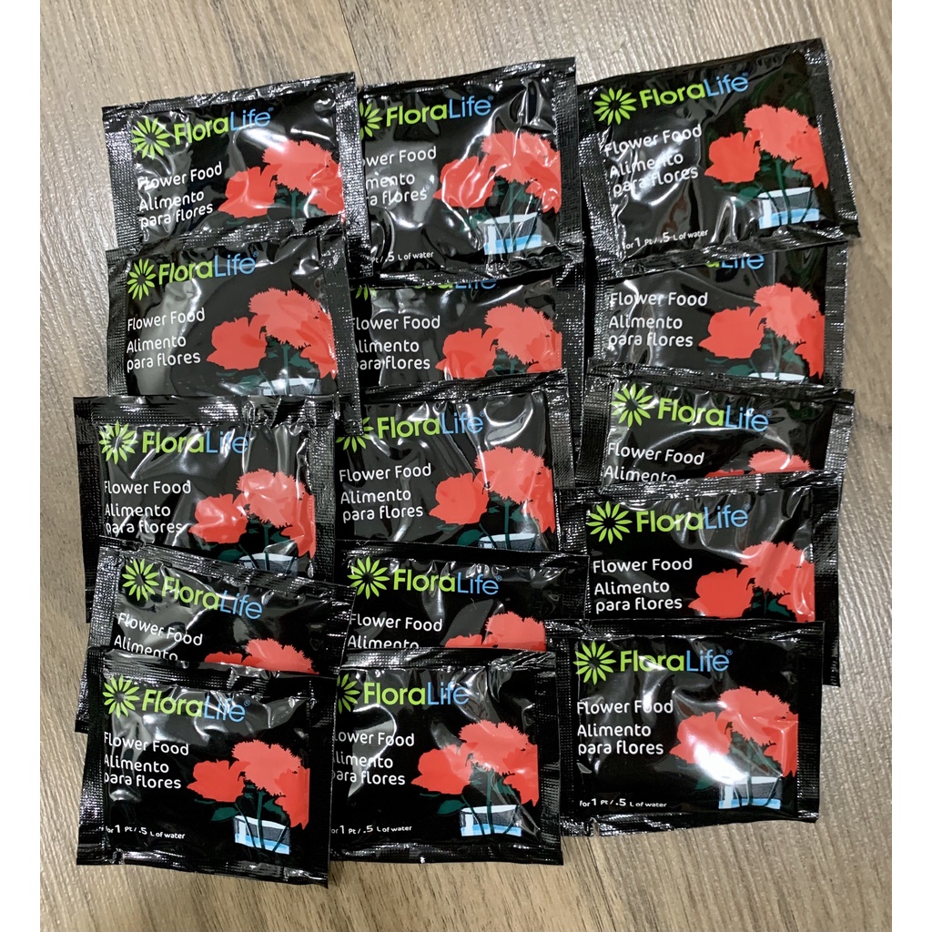 Combo 50 gói thuốc dưỡng hoa floralife nhập khẩu từ mỹ giúp hoa tuơi lâu tàn không hôi nước
