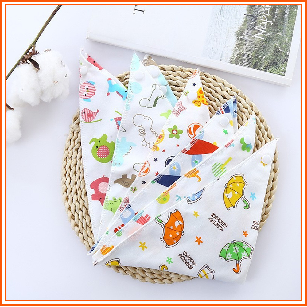 Set 2 khăn yếm tam giác cotton cho bé