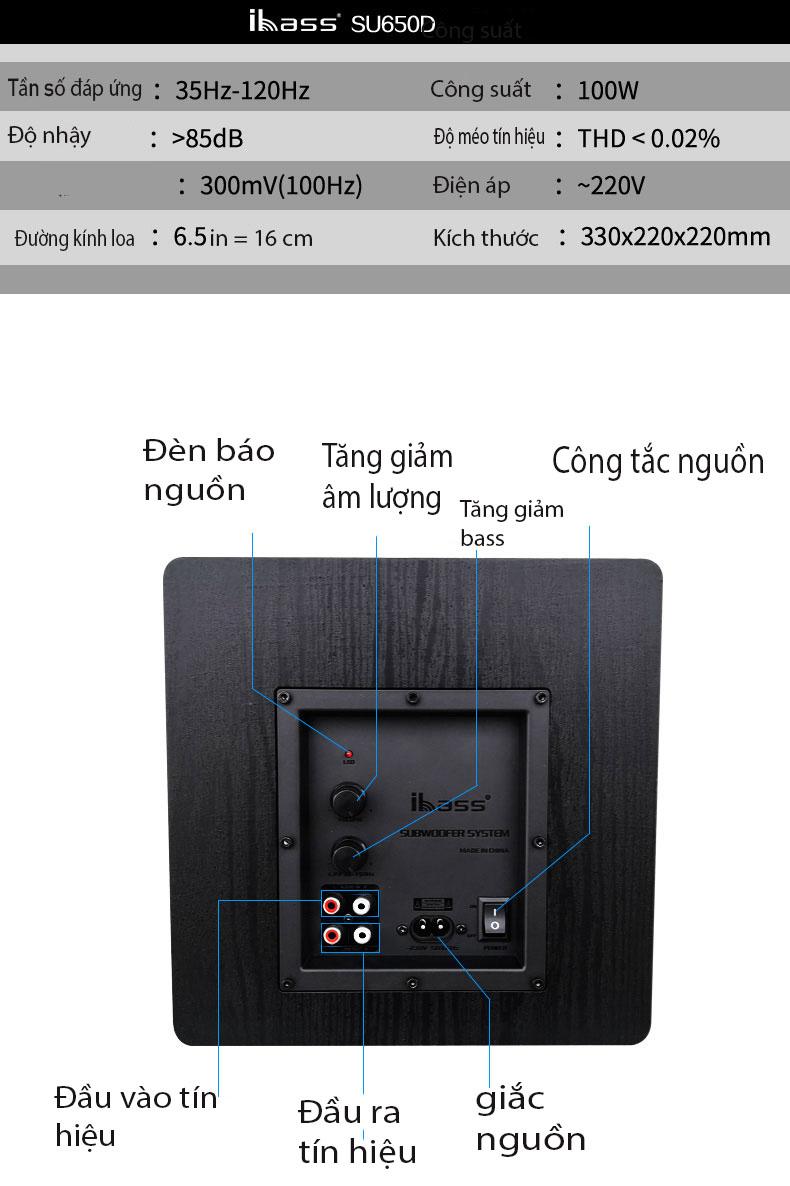 loa siêu trầm subwoofer 100W