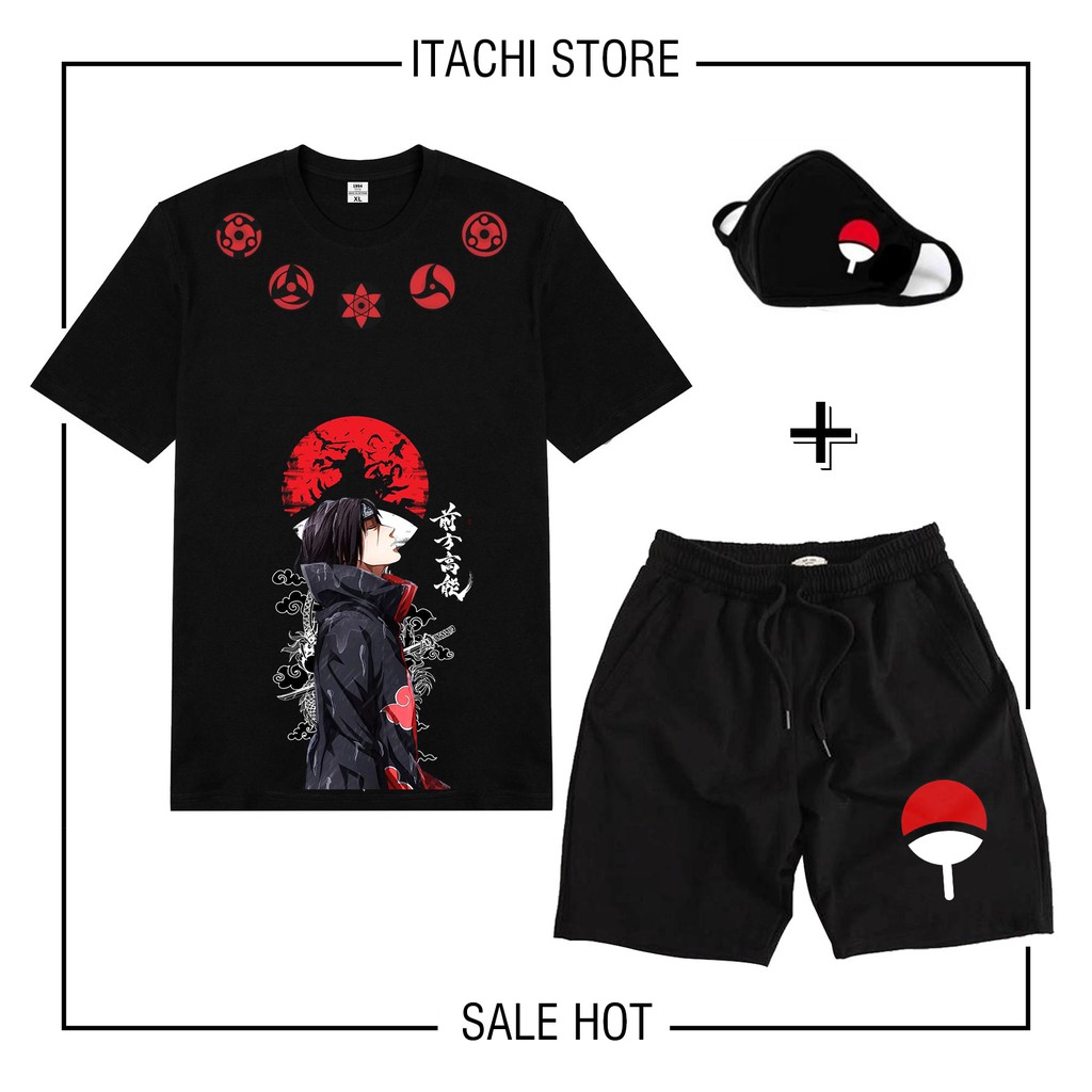 🔥 Mặt hàng ĐỘC ĐÁO 🔥 Áo phông Naruto Akatsuki Itachi Uchiha (Chỉ áo phông)