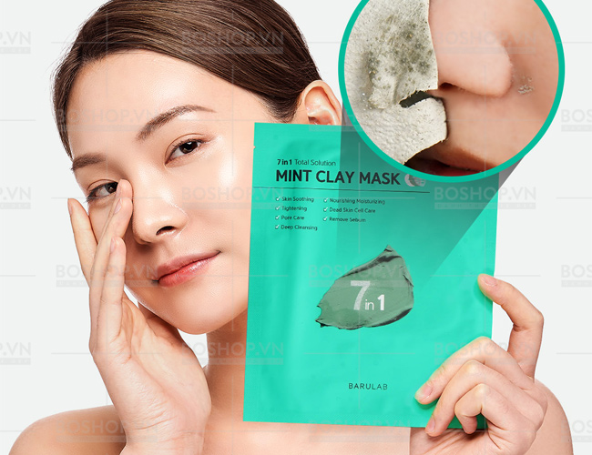 Mặt Nạ Barulab 7 In 1 Total Solution Mint Clay Mask Xanh (Date 07/2024)