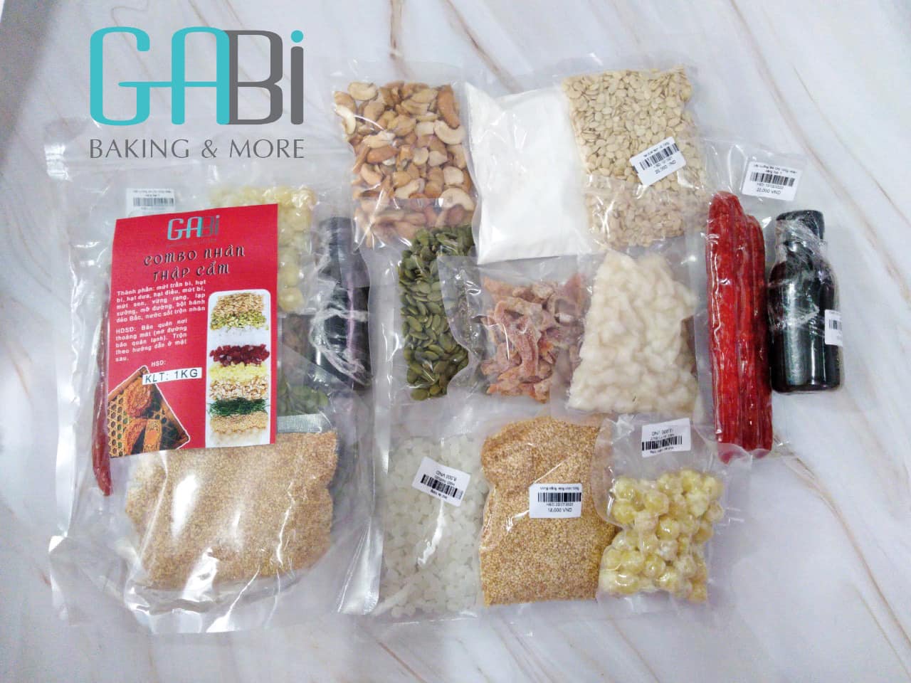 Combo nguyên liệu trộn nhân thập cẩm