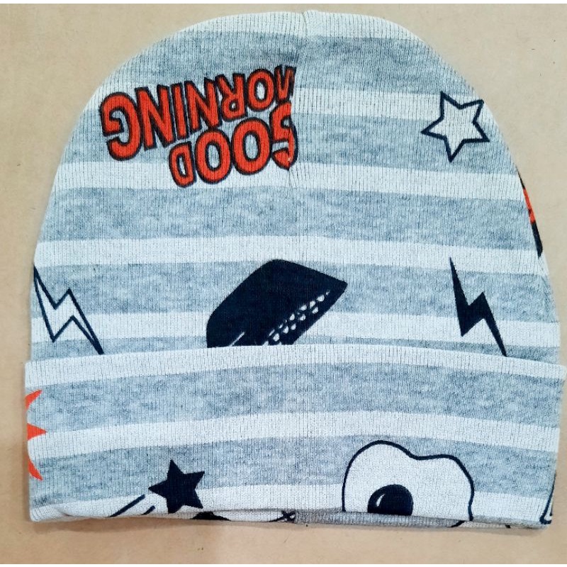 Mũ nỉ cotton 2 lớp thu đông cho bé sơ sinh