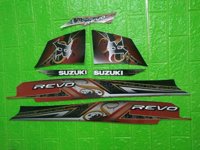 Bộ tem Suzuki Revo màu đỏ hàng nhập Thái Lan