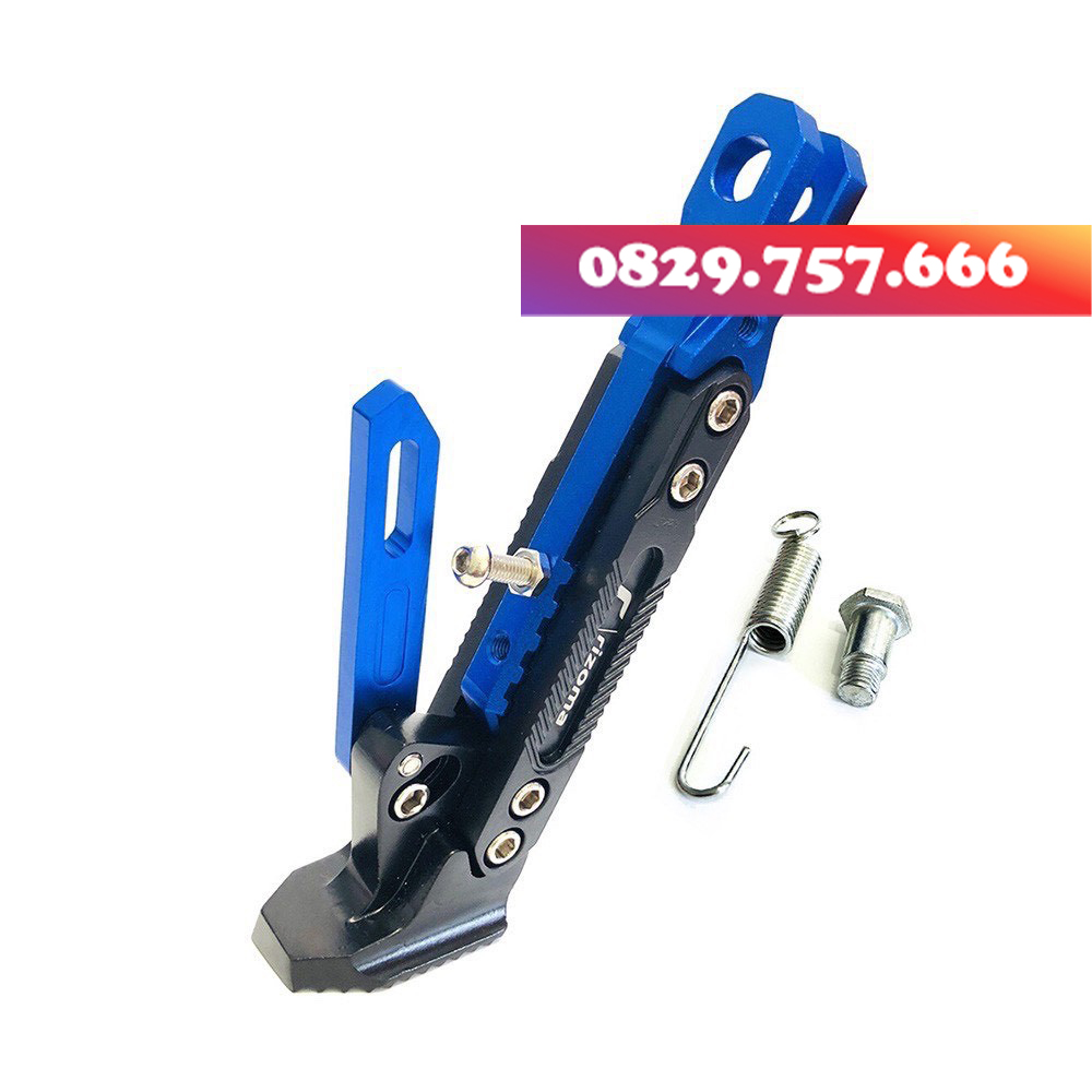 Chân chống xe máy Racing CNC màu xanh