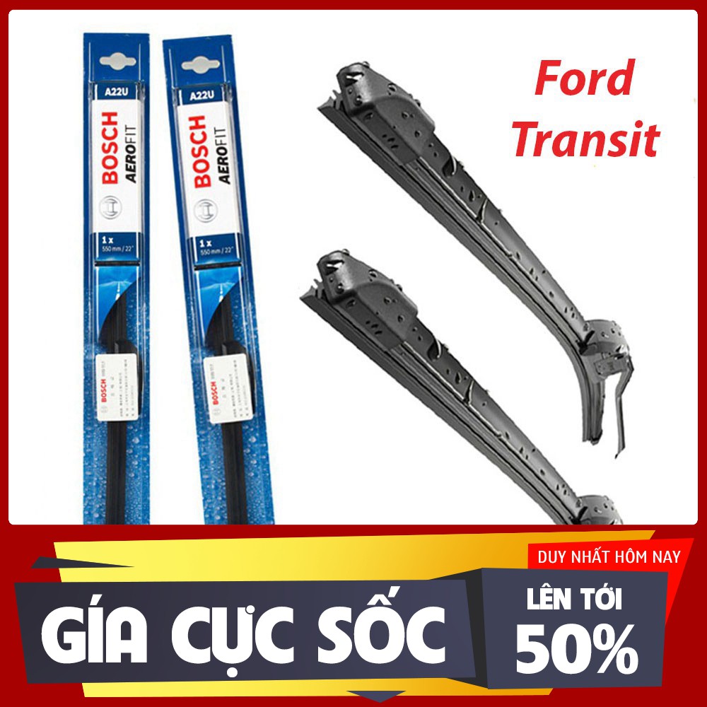 Gạt mưa xe Ford Transit gạt mềm không xương chính hãng B.o.s.c.h -Size 26-24