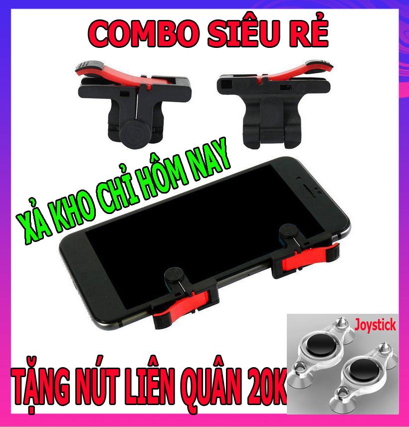 Bộ 2 nút bấm PUBG D9 chơi game mobile Tặng Nút Joystick