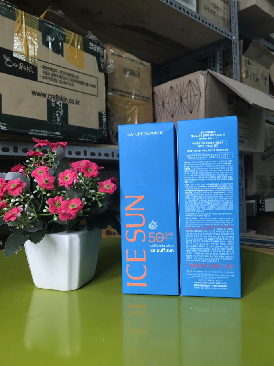 Kem chống nắng ice sun xanh 50 + SPF