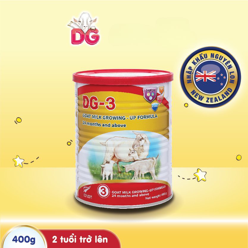[Tặng 2 lon DG-3 - HSD 10/2025] Combo 2 Lon Sữa Dê Công Thức DG-3 400g