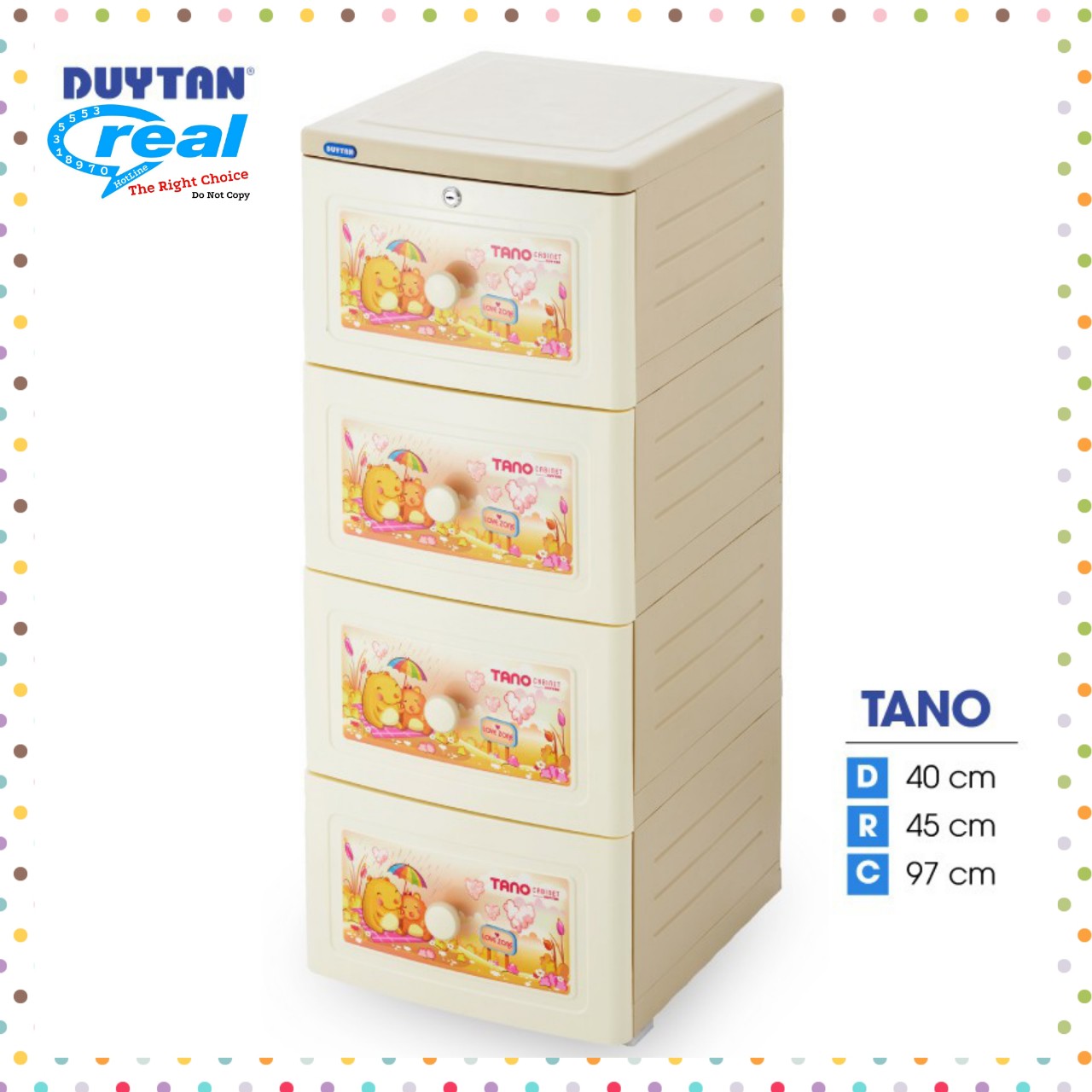 [HCM]Tủ nhựa duy tân TANO 4 Tầng , Có Bánh Xe Di Chuyển Tiện Lợi