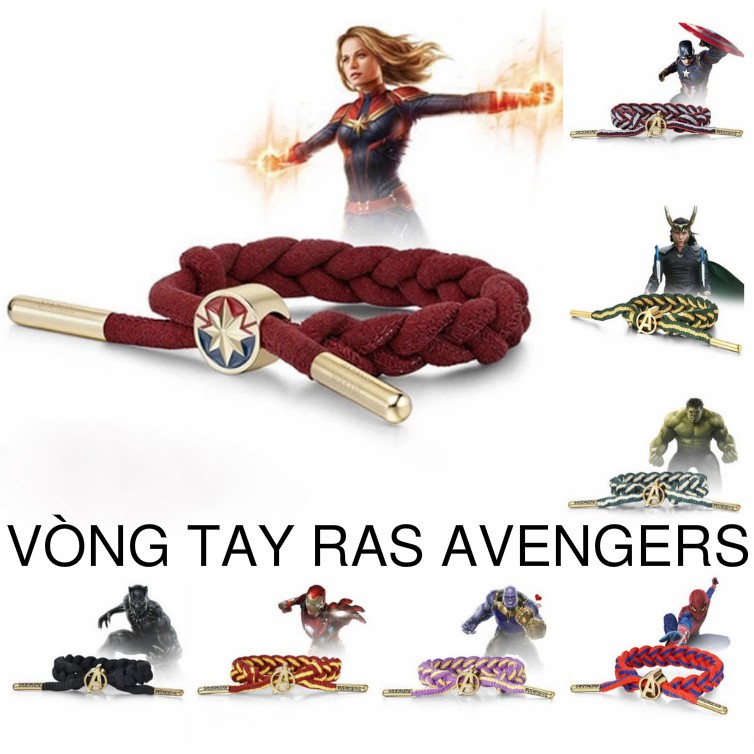 BỘ SƯU TẬP VÒNG ĐEO TAY RAS AVENGERS GIÁ RẺ [TẶNG HỘP]