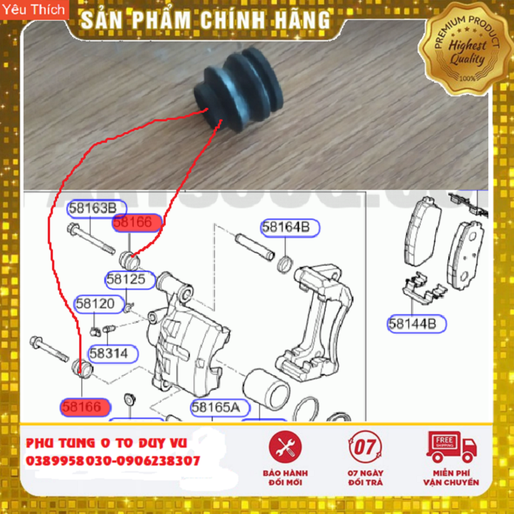 cao su ắc phanh kia morning