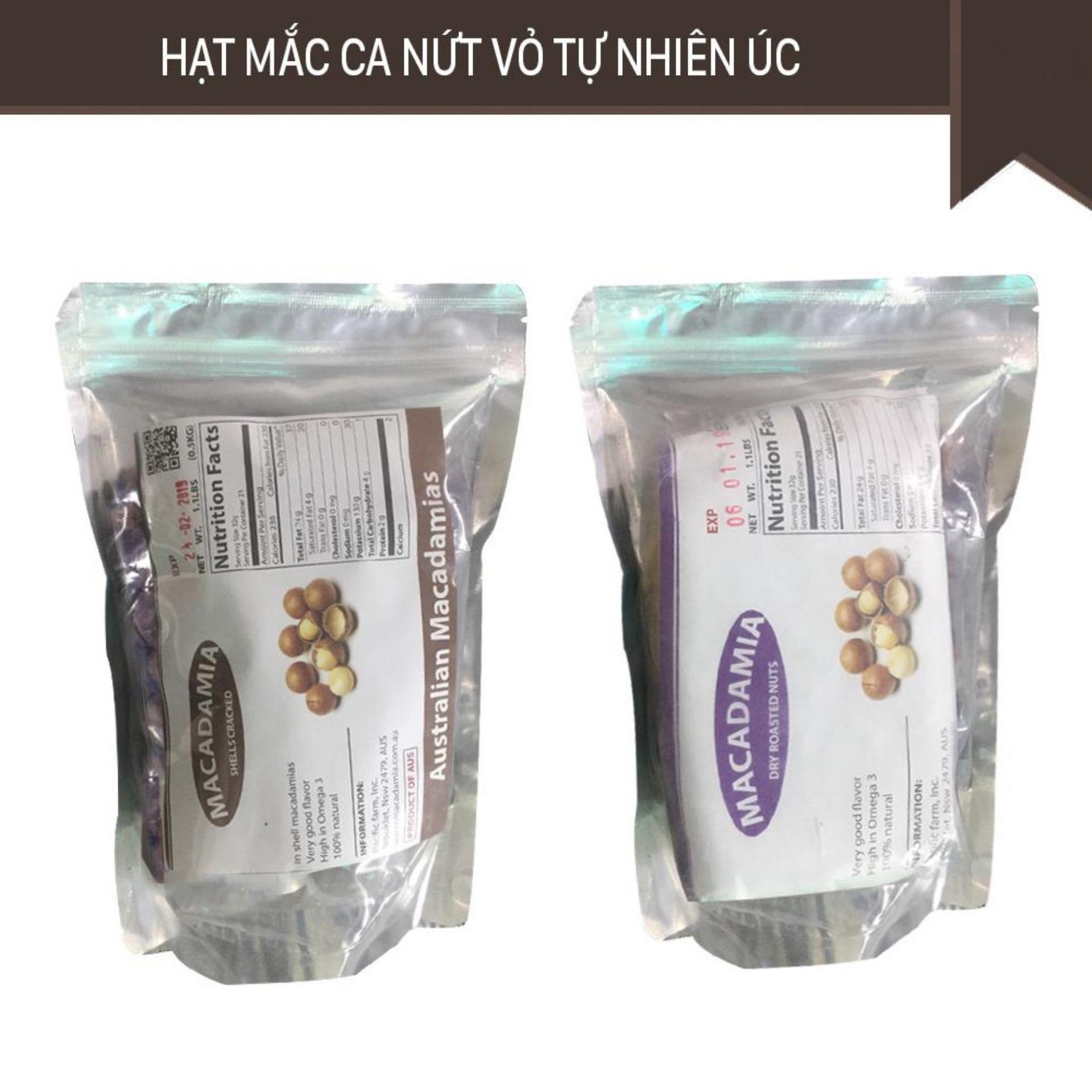 [HCM]Hạt Macca Úc giá rẻ Macadamia nứt vỏ 500g (Loại 1 -  Vỏ mỏng - Nhập Úc)