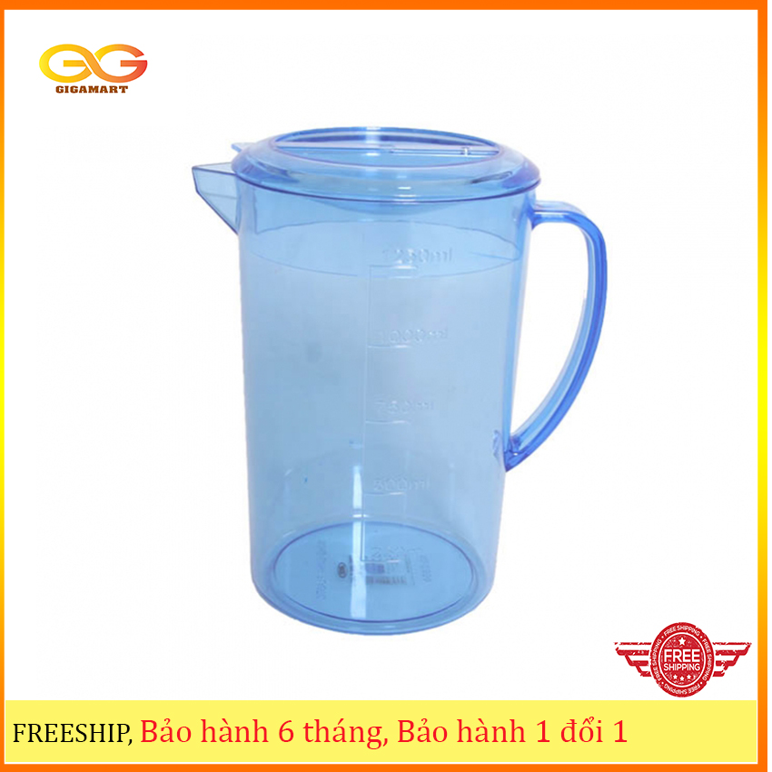 Ca Đựng Nước Chia Vạch, dung tích 1500ml- Nhựa ABS cao cấp an toàn, bền đẹp Song Long 2858