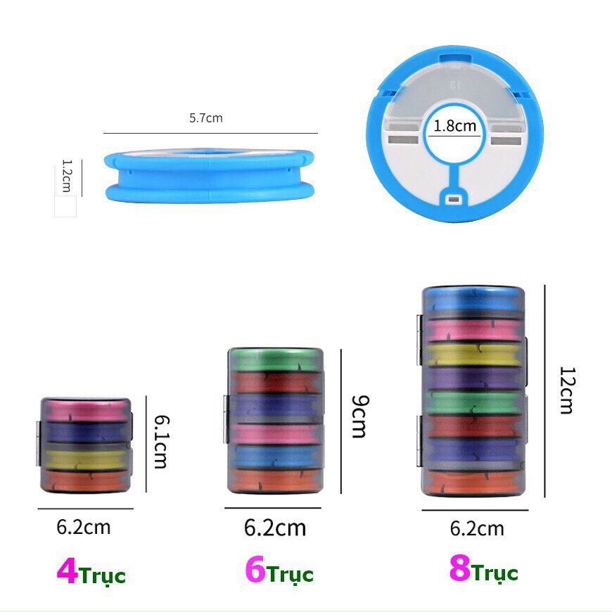 HỘP TRỤC CUỐN THẺO SILICON 10 CUỐN VÀ 12 CUỐN  (cam kết đổi trả trong 2 tuần đầu)