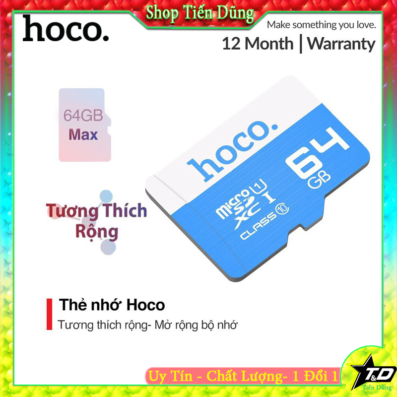 Thẻ nhớ micro sdhc 8gb hoco class 10 90mb/s