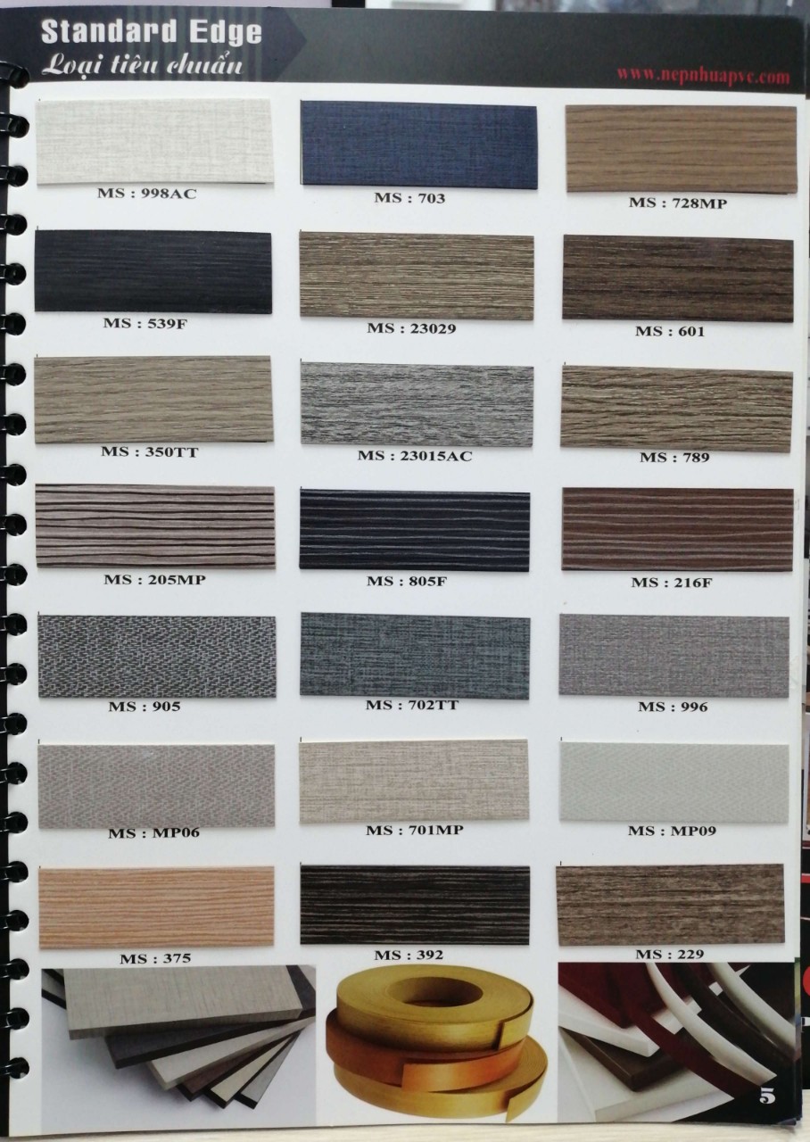 Chỉ nhựa dán cạnh PVC