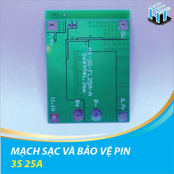 MẠCH SẠC XẢ VÀ BẢO VỆ PIN 3S 25A