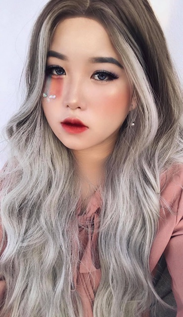 Tóc giả đẹp ❤️FREESHIP❤️ Cả đầu xù dài 2 mái hất