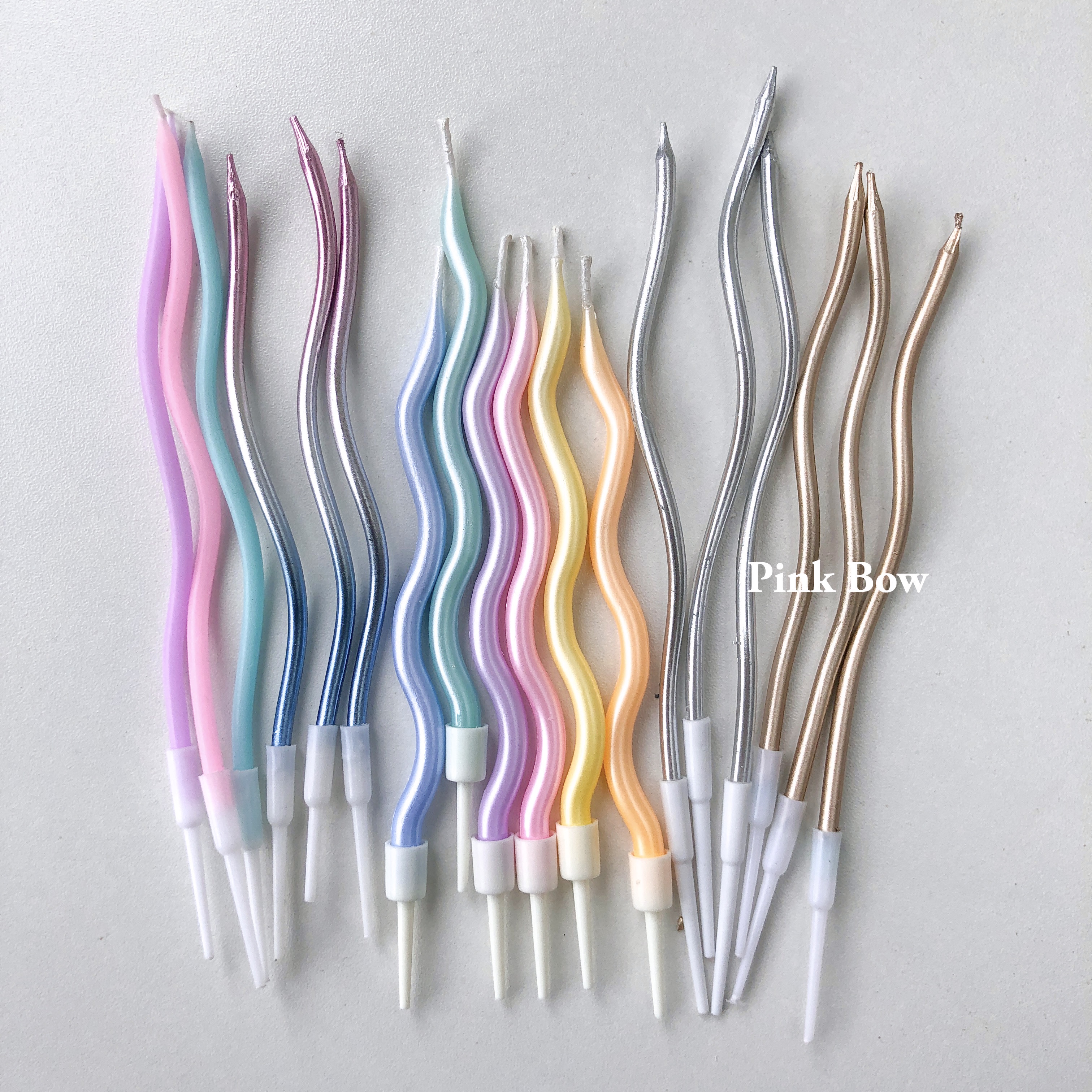 Nến sinh nhật xoắn đủ màu Pastel set 6c