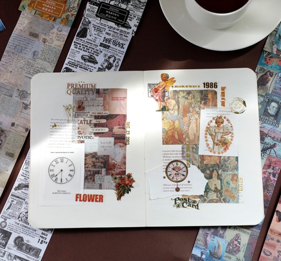 [HCM]Sticker Vintage trang trí Bujo Scrapbook - Be Tiny Stationery