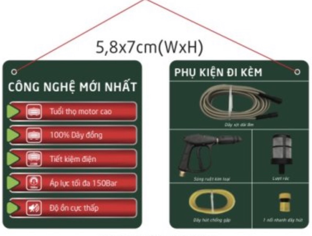 Máy rửa xe cao áp 2150w Dekton. DK-CWR2150