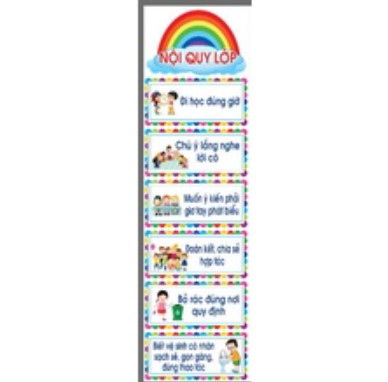Decal góc mầm non - nội quy lớp học