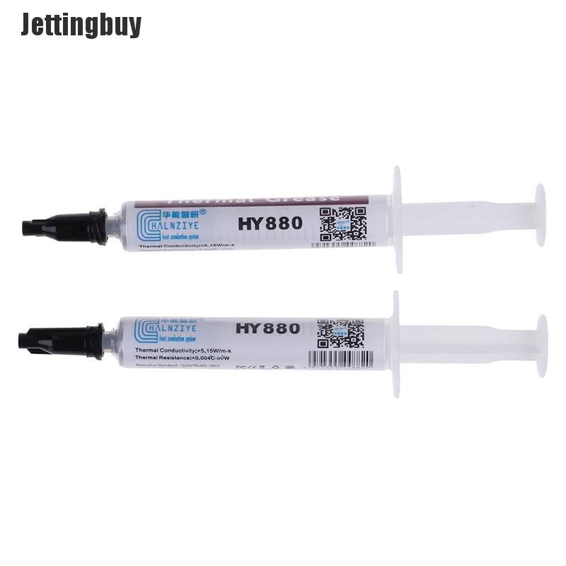 Jettingbuy 2Pcs HY880 Thermal Grease Chipset CPU Cooling Compound Silicone Paste 5.15W