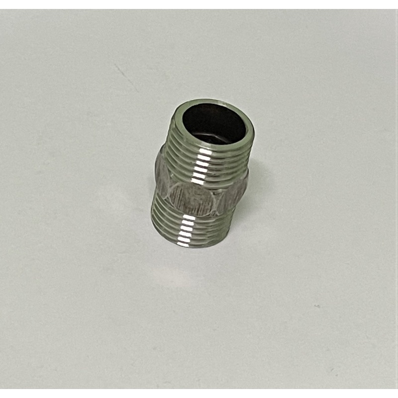Kép nối 2 đầu ren inox Ø 21 (304)