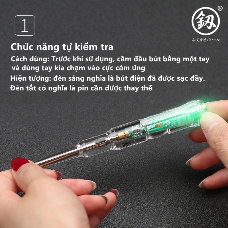 ⚡Bút thử điện đa năng cao cấp FO-9165A, đo liên tục, kiểm tra ngắt điện ngầm, xác định dây nóng, dây nguội, đèn LED siêu sáng