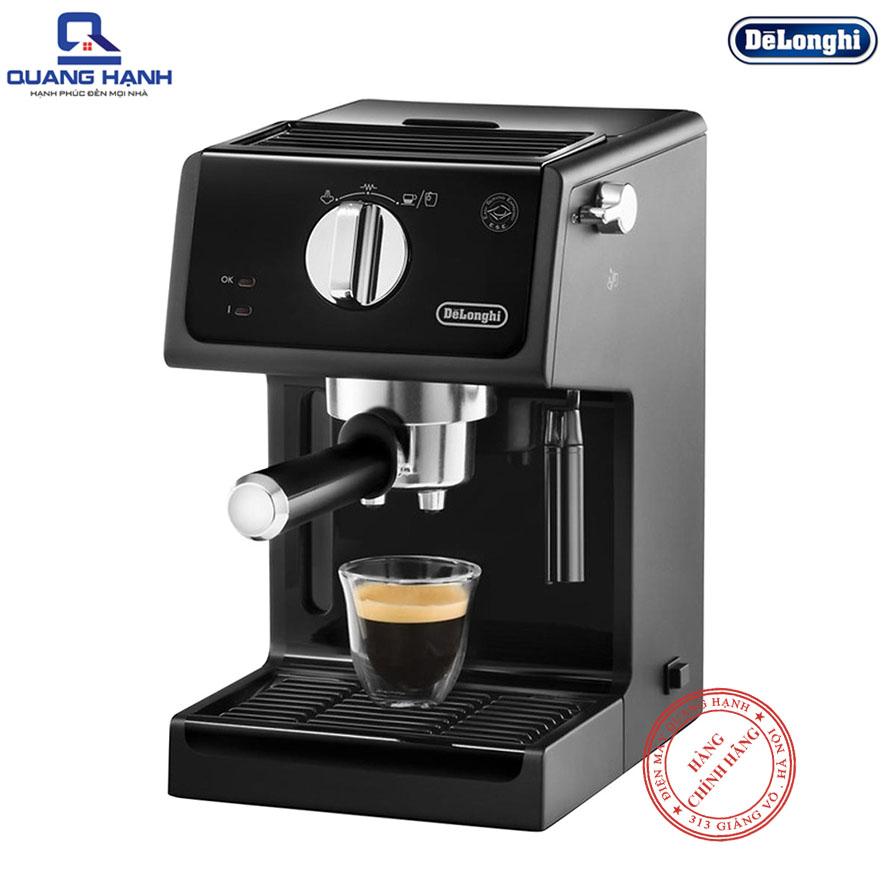 [Trả góp 0%]Máy pha cà phê Espresso DELONGHI ECP31.21 1100W (Đen) - Hãng phân phối