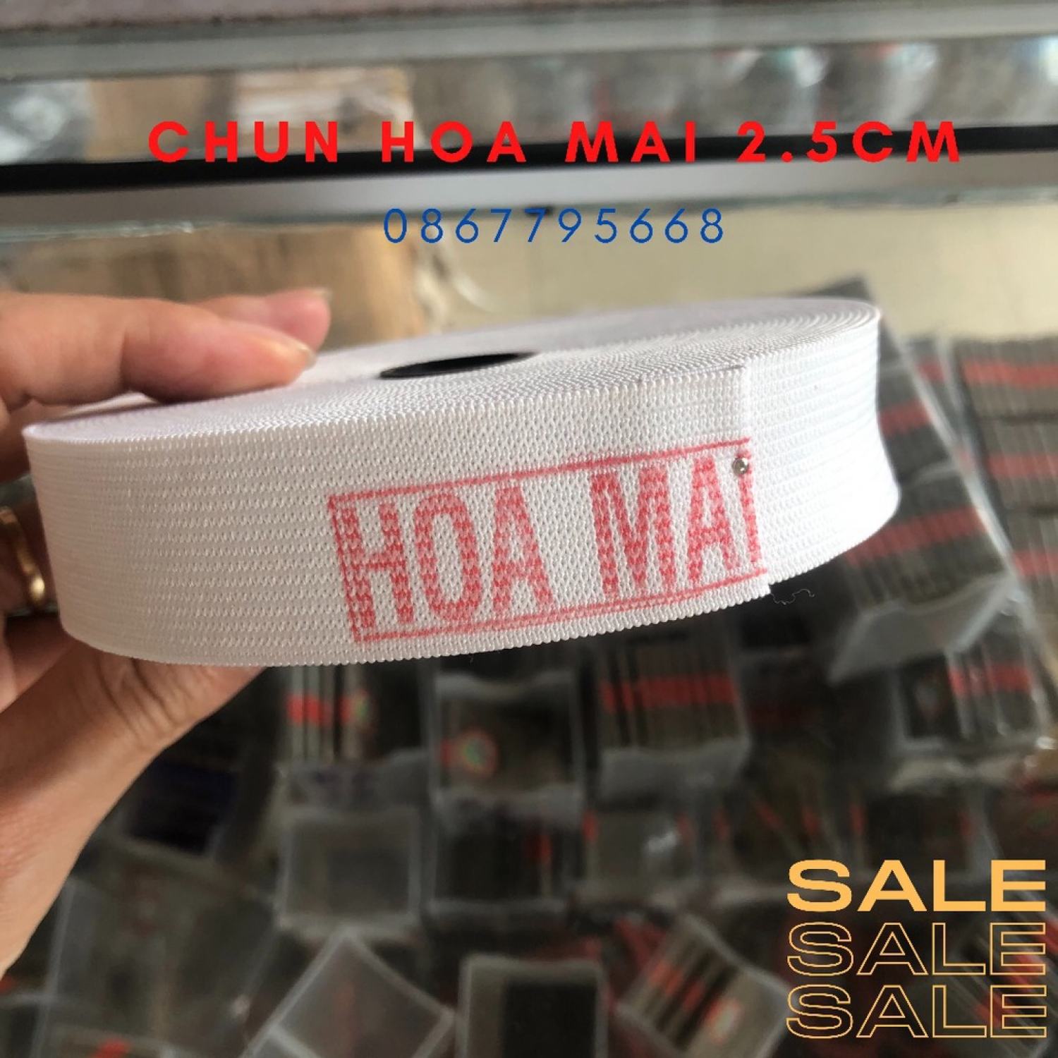 Chun quần Hoa Mai  2.5cm 10m/cuộn