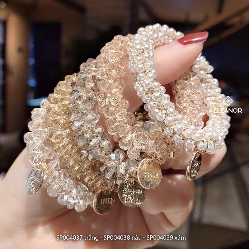 Dây buộc tóc nữ Eleanor Accessories dây cột tóc đính đá pha lê phụ kiện tóc 4037