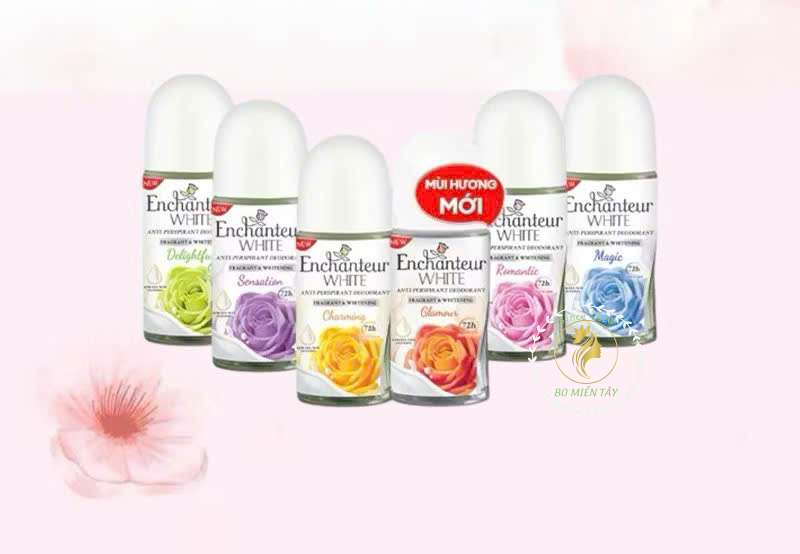 Lăn Khử Mùi Enchanteur Trắng Da 25ml – Ngăn Mùi Suốt 72h, Khô Thoáng, Hương Nước Hoa Pháp Quyến Rũ