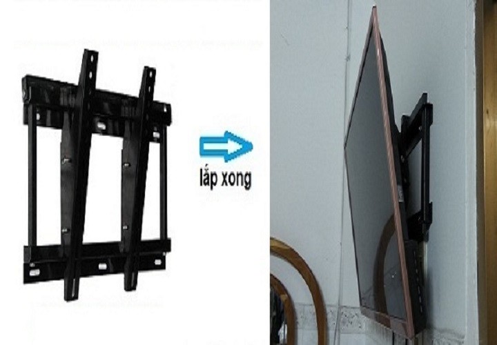 Khung Tivi 32-37 inch nghiêng led bản