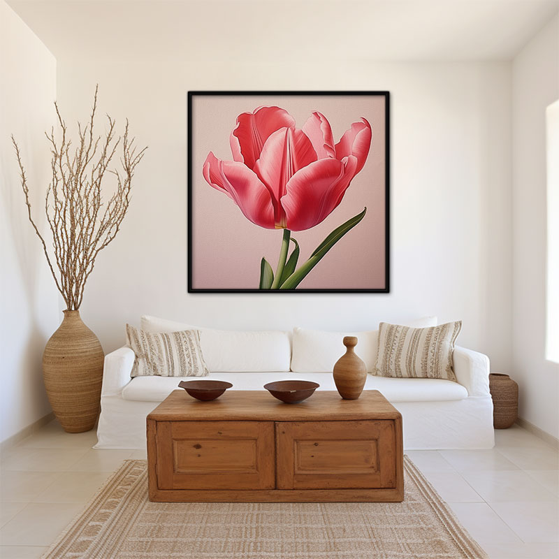 Tranh treo tường, dán tường Canvas, hoa Tulip. CGI-33
